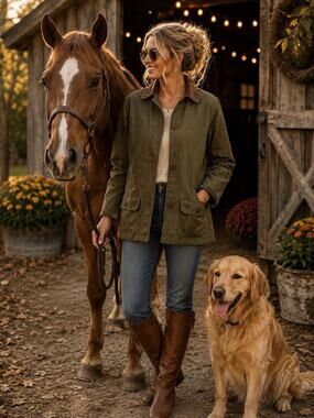 L.L. Bean Adirondack Barn Coat Flannel-Lined Loden Jacket Size 2X Plus NWT